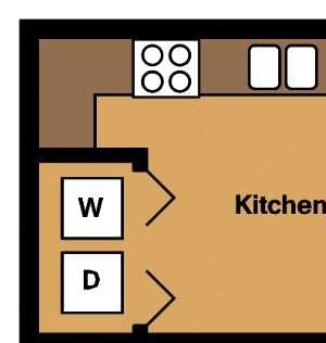 Mountain View Apartment Homes, Tuscaloosa, AL, One Bedroom One Bath floorplan